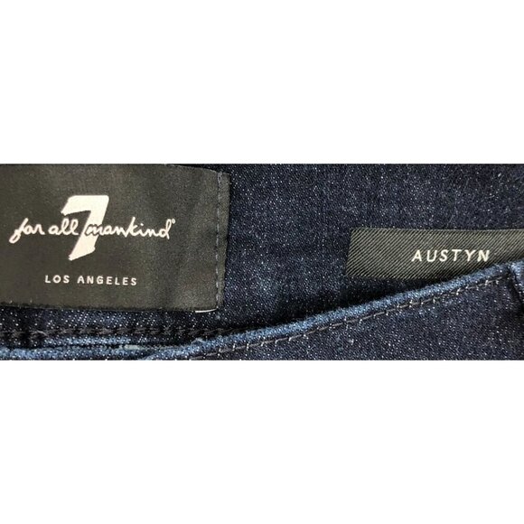 7 For All ManKind Austyn Jeans Women 40 Straight Leg High Rise Dark Wash - Picture 5 of 12